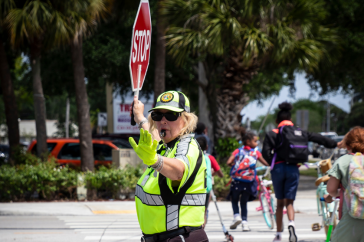 School Crossing Guard in action