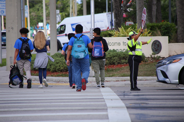 School Crossing Guard in action